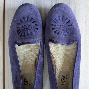 UGG Australia Purple Suede Leather Flats
